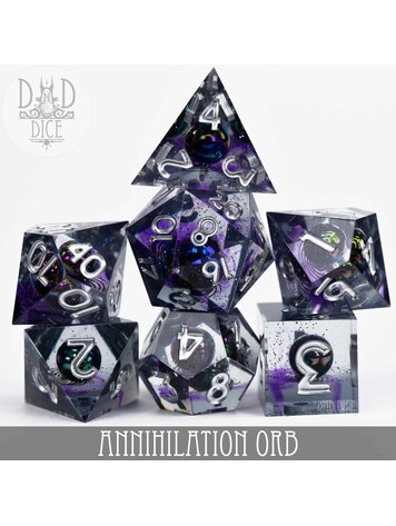 DND DICE ANNIHILATION ORB HANDMADE DICE SET