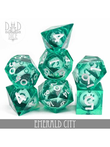 DND DICE EMERALD CITY LIQUID CORE DICE SET