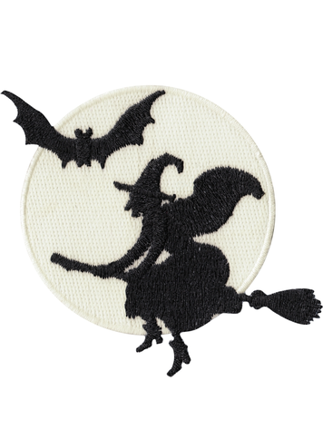 PATCH - GLOW IN THE DARK WITCH OVER MOON