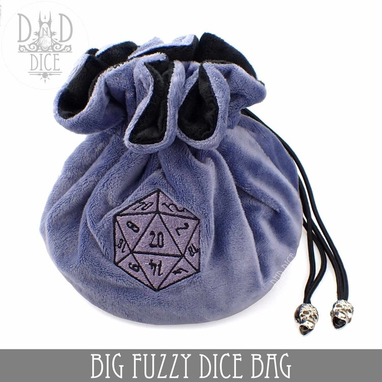 DND DICE BIG FUZZY DICE BAG - BLUE