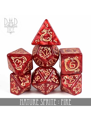 DND DICE NATURE SPRITE FIRE DICE SET