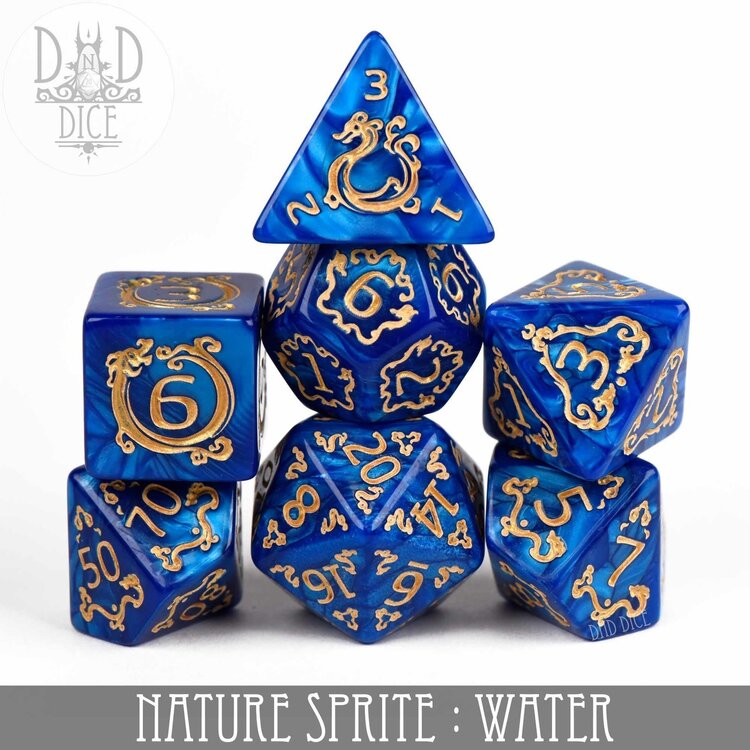 DND DICE NATURE SPRITE WATER DICE SET