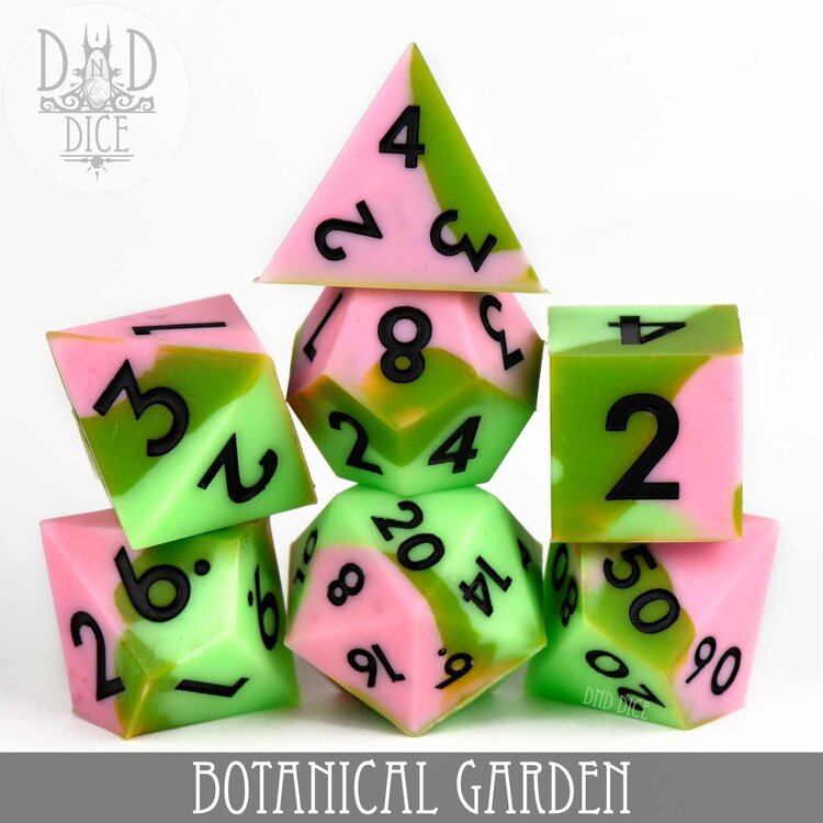 DND DICE BOTANICAL GARDEN SILICONE DICE SET