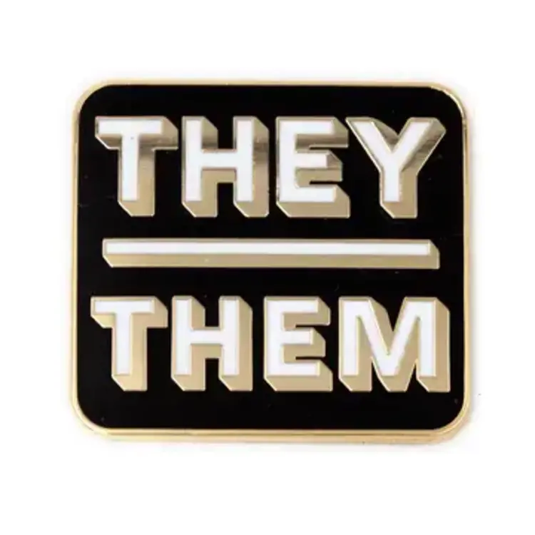 THESE ARE THINGS ENAMEL PIN - THEY THEM PRONOUNS