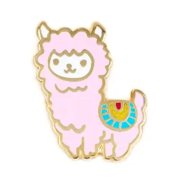 THESE ARE THINGS ENAMEL PIN - PINK LLAMA