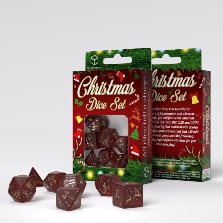 Q WORKSHOP CHRISTMAS DICE SET
