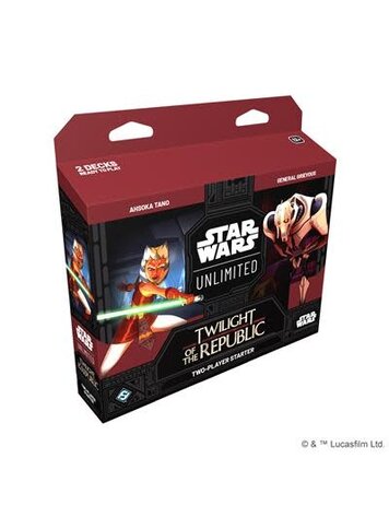 FANTASY FLIGHT GAMES STAR WARS UNLIMITED TWILIGHT OF THE REPUBLIC TWO PLAYER STARTER