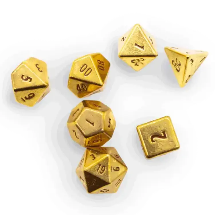 ULTRA PRO D&D 50TH ANNIVERSARY HEAVY 7PC METAL DICE SET