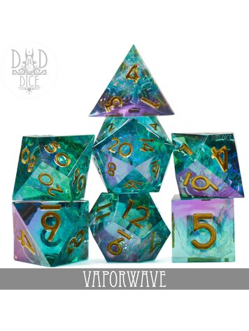DND DICE VAPORWAVE HANDMADE DICE SET