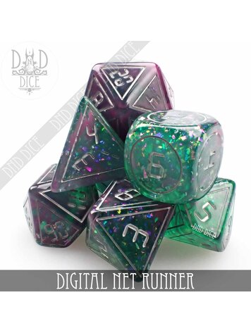 DND DICE DIGITAL NET RUNNER RPG DICE SET