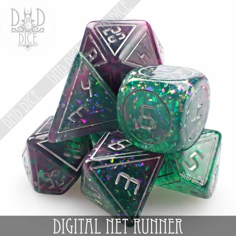 DND DICE DIGITAL NET RUNNER RPG DICE SET