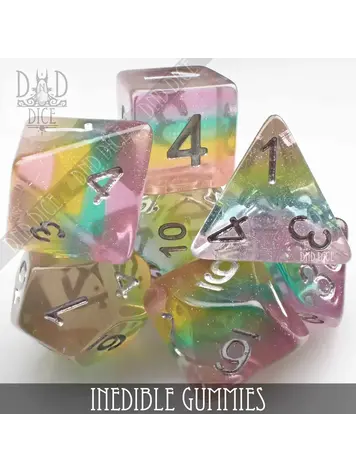 DND DICE INEDIBLE GUMMIES RPG DICE SET