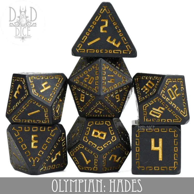 DND DICE OLYMPIAN HADES RPG DICE SET