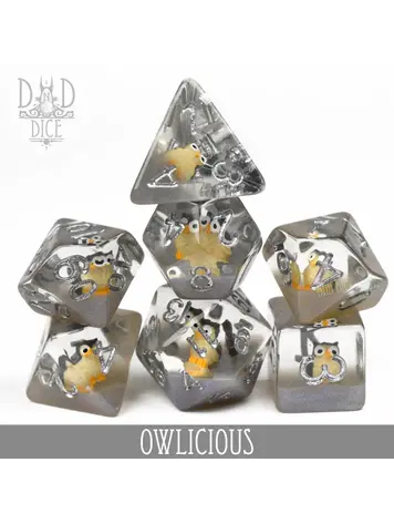 DND DICE OWLICIOUS RPG DICE SET