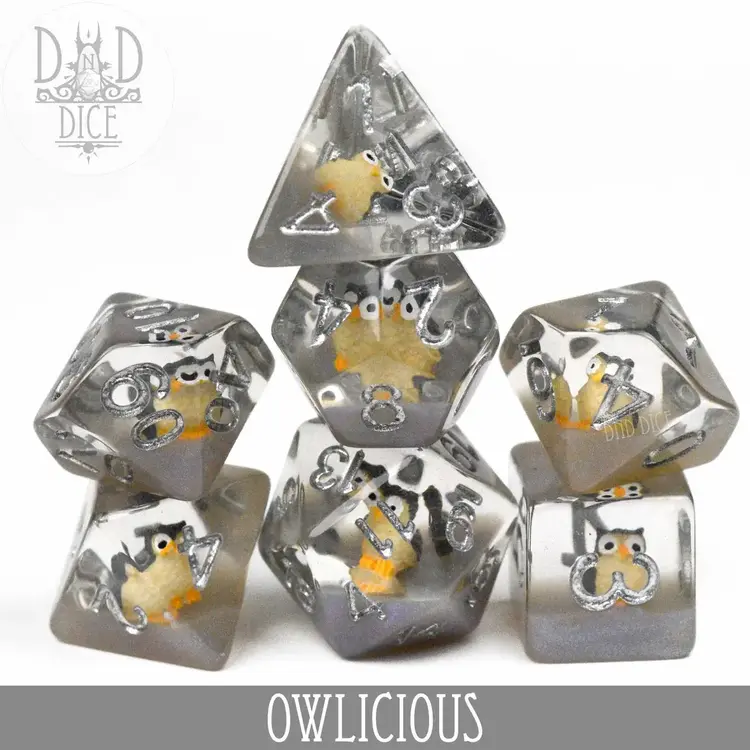 DND DICE OWLICIOUS RPG DICE SET