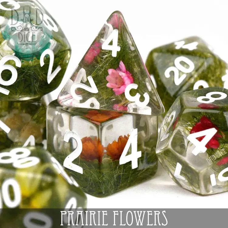 DND DICE PRAIRIE FLOWERS RPG DICE SET