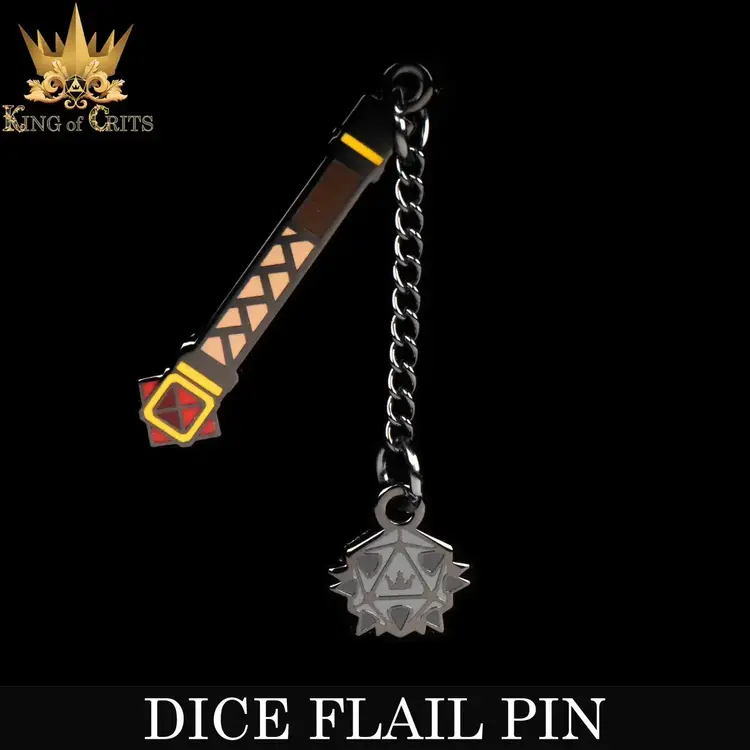 DND DICE DICE FLAIL ENAMEL PIN