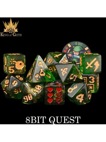 DND DICE 8BIT QUEST - 11 DICE SET