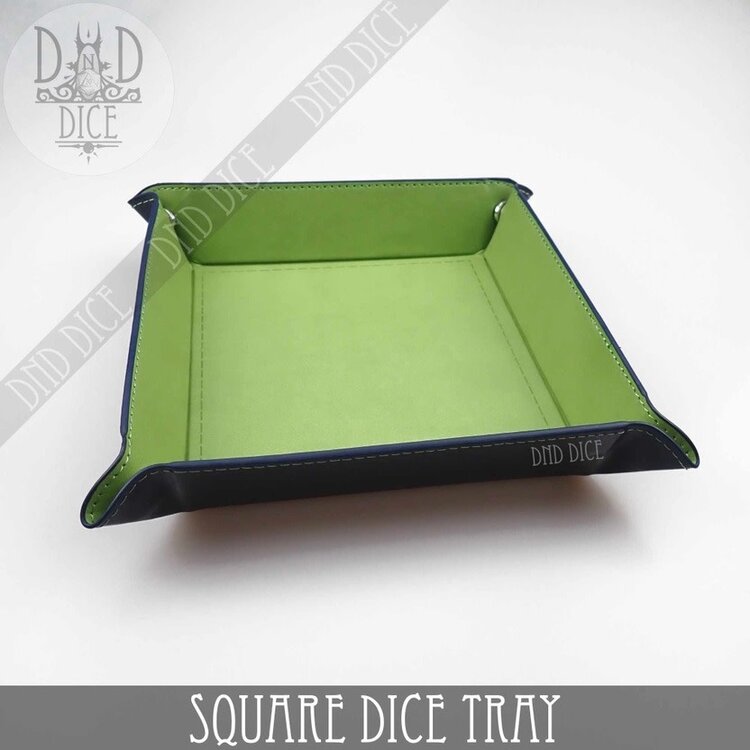 DND DICE SQUARE DICE TRAY - GREEN