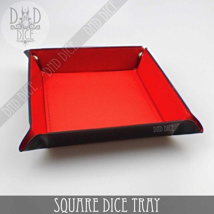 DND DICE SQUARE DICE TRAY - RED