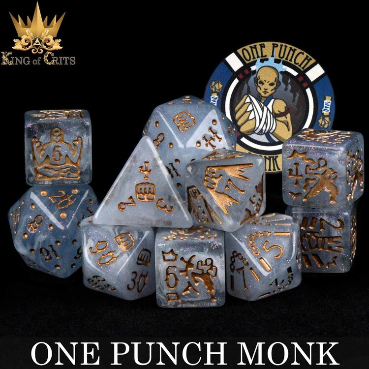 DND DICE ONE PUNCH MONK - 11 RPG DICE SET