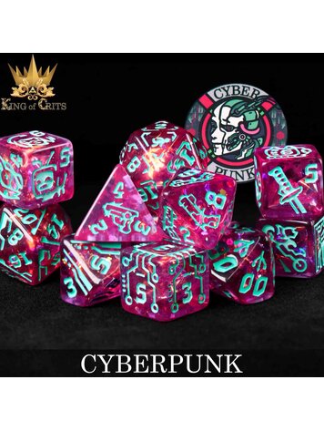 DND DICE CYBERPUNK - 11 RPG DICE SET