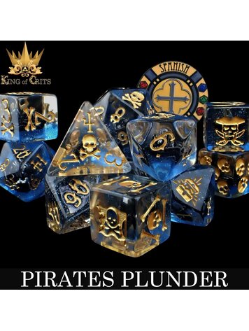 DND DICE PIRATES PLUNDER - 11 RPG DICE SET