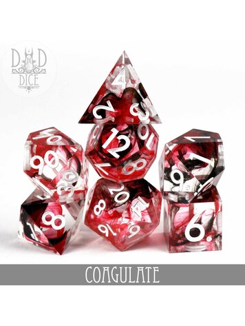 DND DICE COAGULATE HANDMADE RPG DICE SET