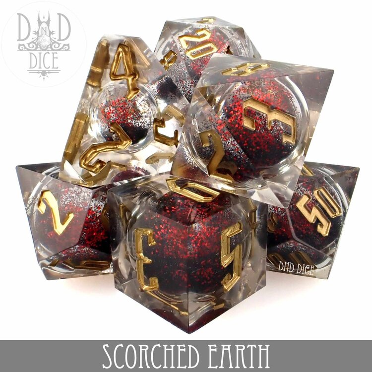 DND DICE SCORCHED EARTH - LIQUID CORE RPG DICE SET