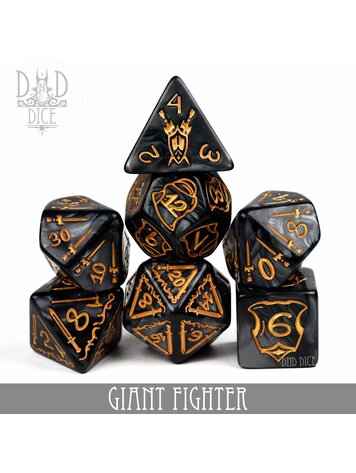 DND DICE GIANT FIGHTER OVERSIZE RPG DICE SET