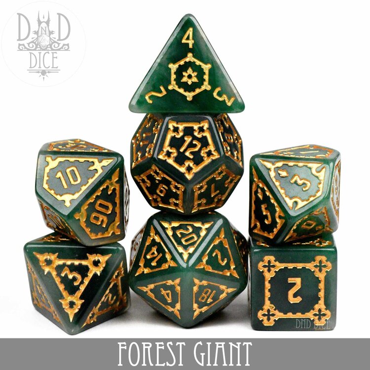 DND DICE FOREST GIANT OVERSIZE RPG DICE SET