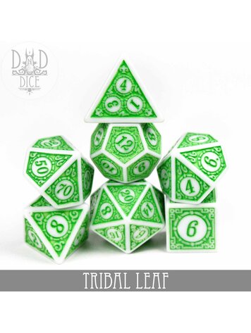 DND DICE TRIBAL LEAF RPG DICE SET