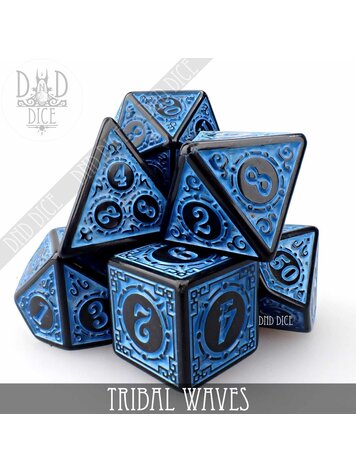DND DICE TRIBAL WAVES RPG DICE SET
