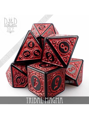 DND DICE TRIBAL MAGMA RPG DICE SET