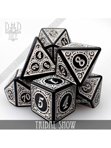 DND DICE TRIBAL SNOW RPG DICE SET