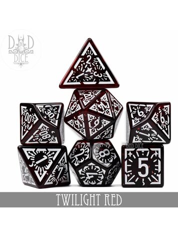 DND DICE TWILIGHT RED RPG DICE SET