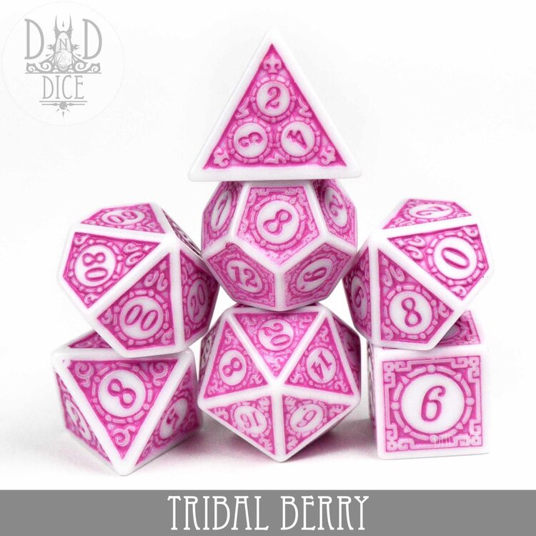 DND DICE TRIBAL BERRY RPG DICE SET