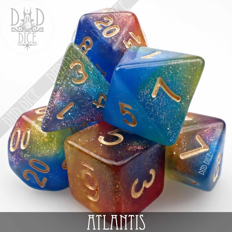 DND DICE ATLANTIS RPG DICE SET