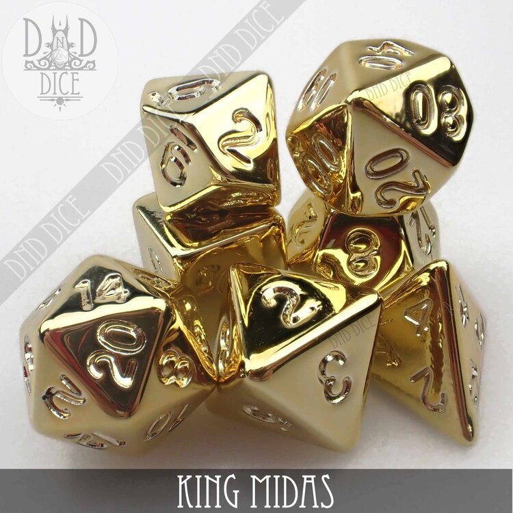DND DICE KING MIDAS RPG DICE SET