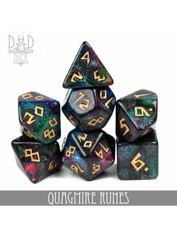 DND DICE QUAGMIRE RUNES RPG DICE SET
