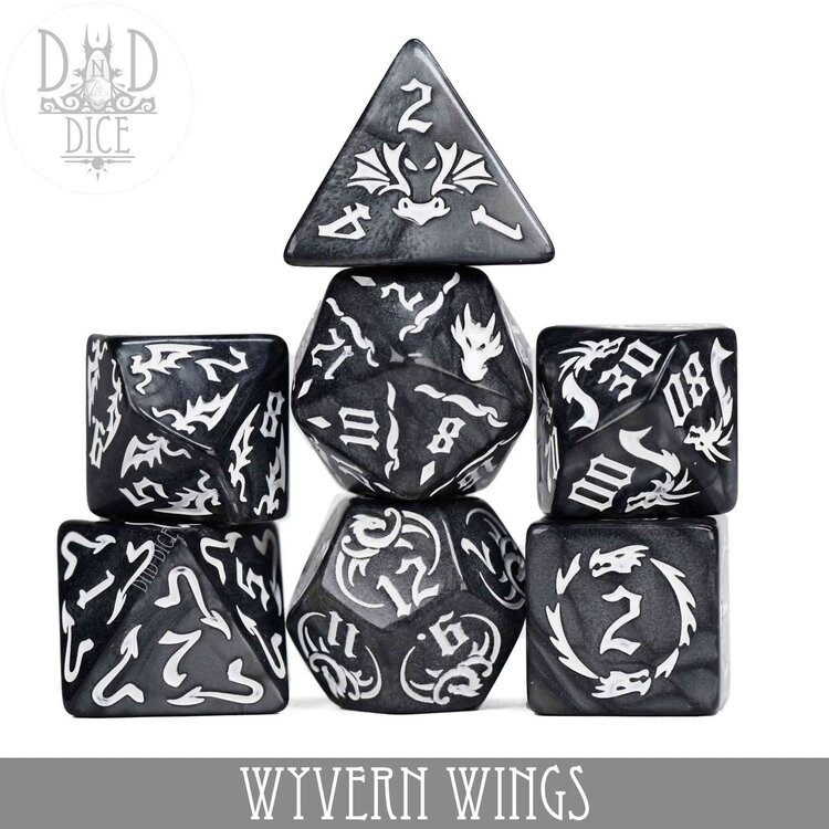 DND DICE WYVERN WINGS RPG DICE SET
