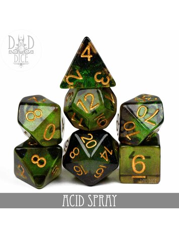 DND DICE ACID SPRAY RPG DICE SET