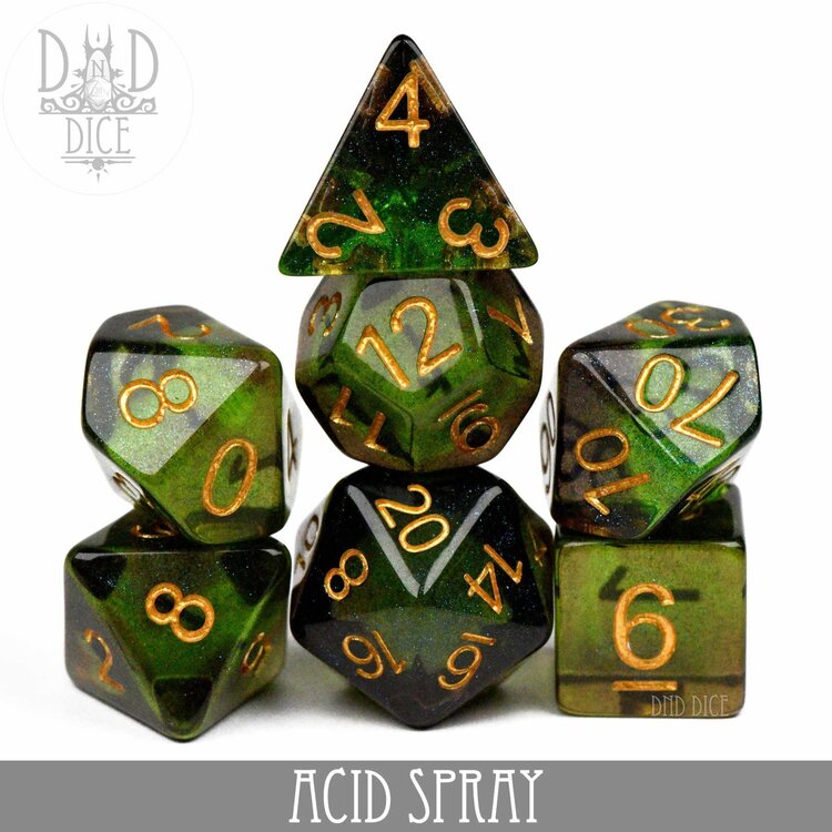 DND DICE ACID SPRAY RPG DICE SET