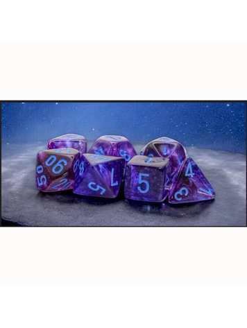 CHX 22547 NEBULA NOCTURNAL/BLUE MEGA-HEDRAL POLY 7PC DICE SET