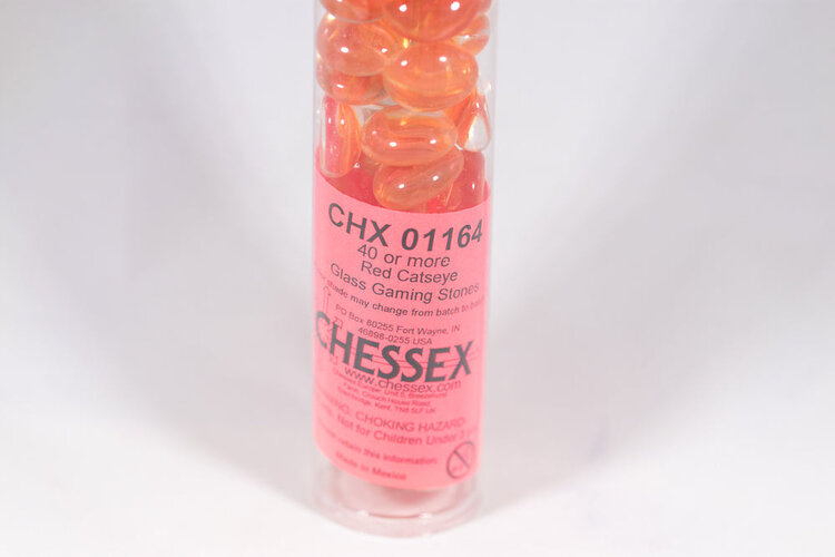 CHESSEX CHX 01164 GAMING STONES CATSEYE RED