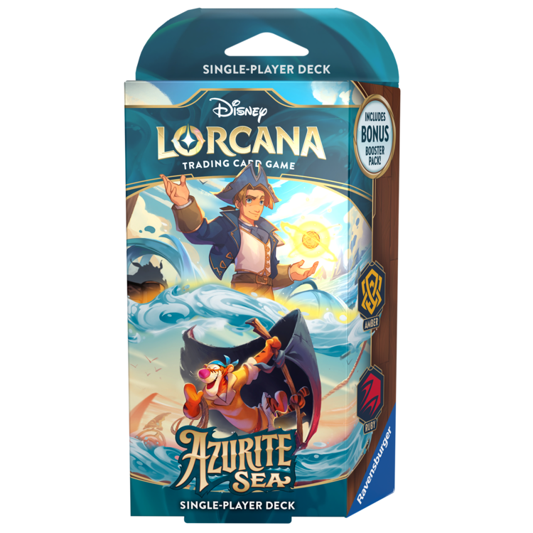 RAVENSBURGER DISNEY LORCANA TCG: AZURITE SEA - STARTER DECK (JIM HAWKINS)