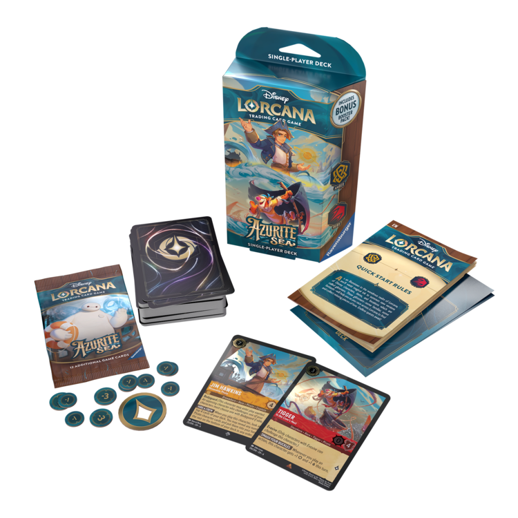 RAVENSBURGER DISNEY LORCANA TCG: AZURITE SEA - STARTER DECK (JIM HAWKINS)