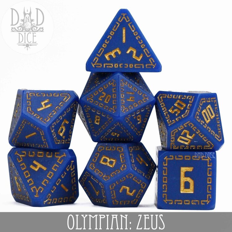 DND DICE OLYMPIAN: ZEUS RPG DICE SET