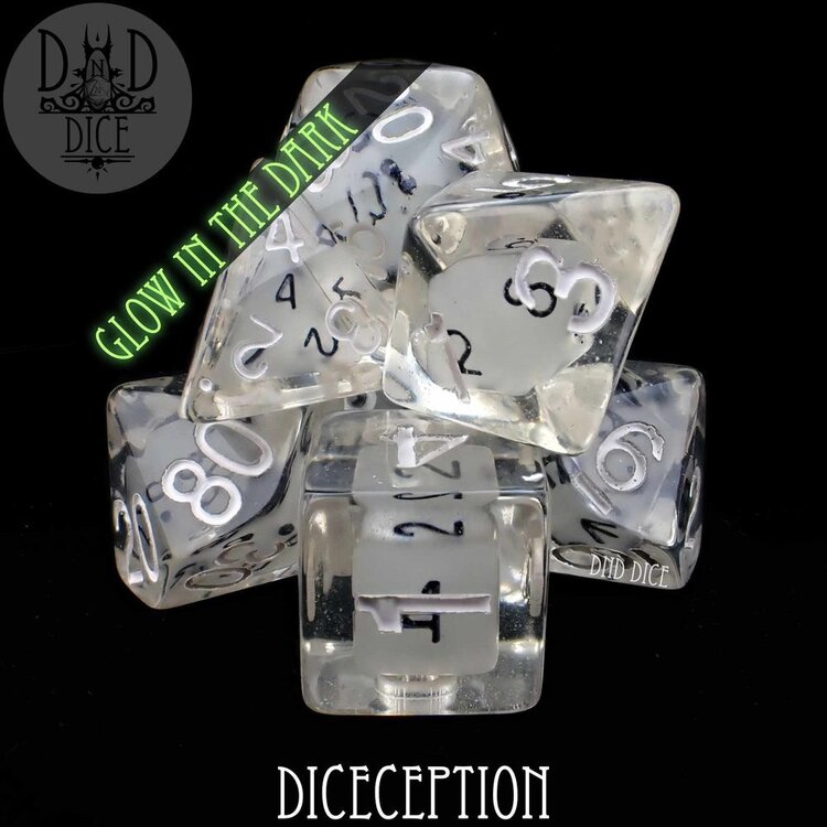 DND DICE DICECEPTION (GLOW) RPG DICE SET