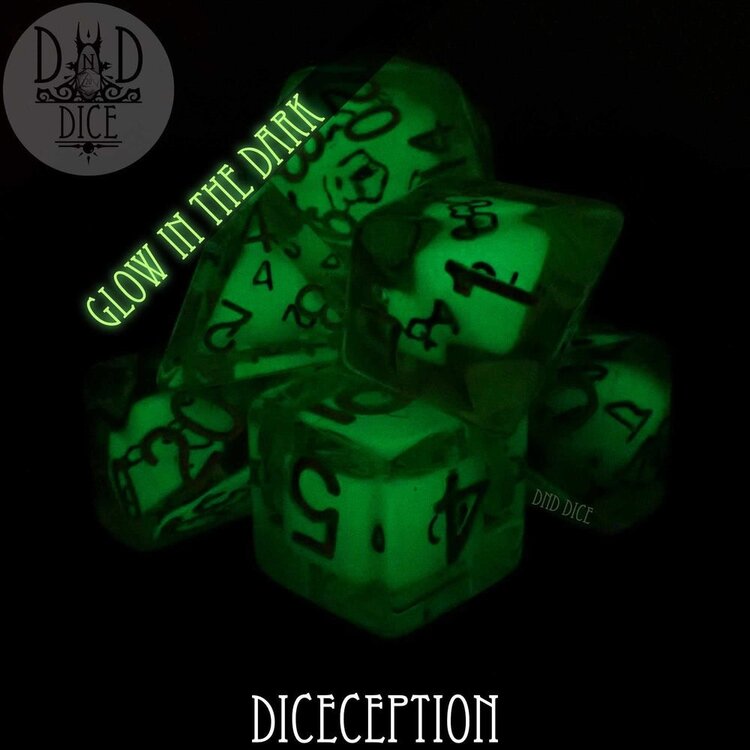 DND DICE DICECEPTION (GLOW) RPG DICE SET